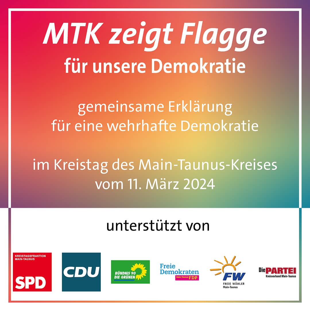 MTK zeigt Flagge – Erklärung für eine wehrhafte Demokratie